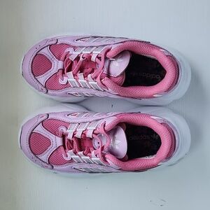 Adidas Kids Pink and White Sneakers
